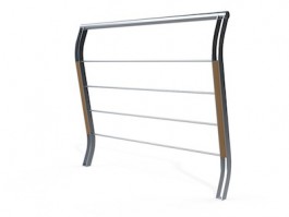 Barrière inox Infini + inserts stratifiés - 