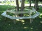 Banc tour d'arbre octogonal avec dossier