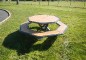 Table pique-nique octogonale en stratifié compact HPL