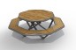Table pique-nique octogonale en stratifié compact HPL