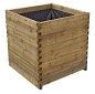 Lot de 2 jardinières en bois 100 x 100 x 100 cm