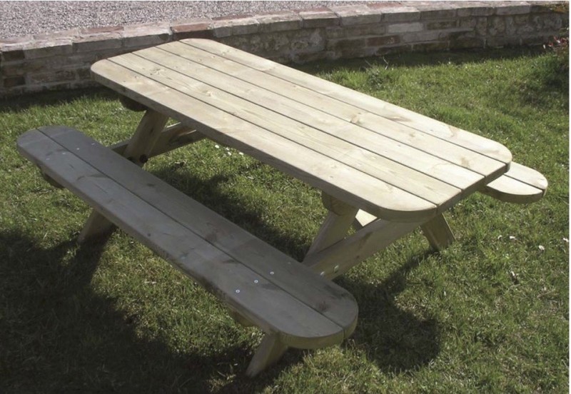 Table pique-nique pour enfants arc-en-ciel pour école maternelles