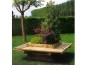 Bancs 4 côtés et jardinière au centre
