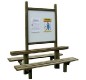 Banquette double + panneau d'affichage