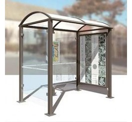 Abri voyageurs avec vitrine