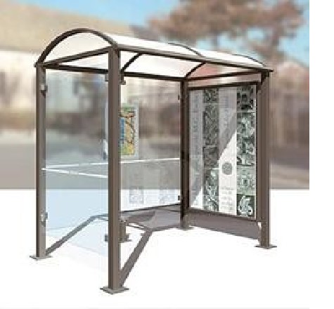Abri voyageurs avec vitrine