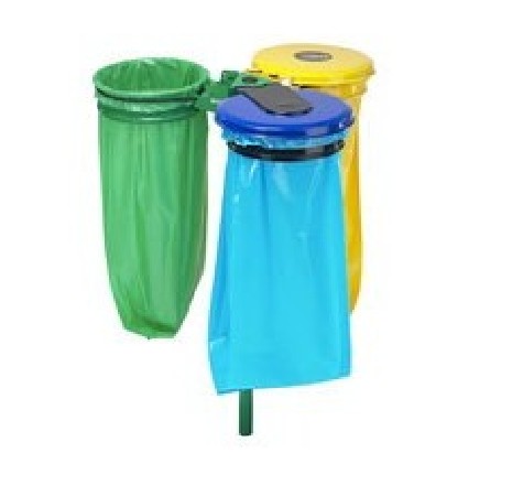 Poteau support 3 corbeilles Ecollecto ou basic