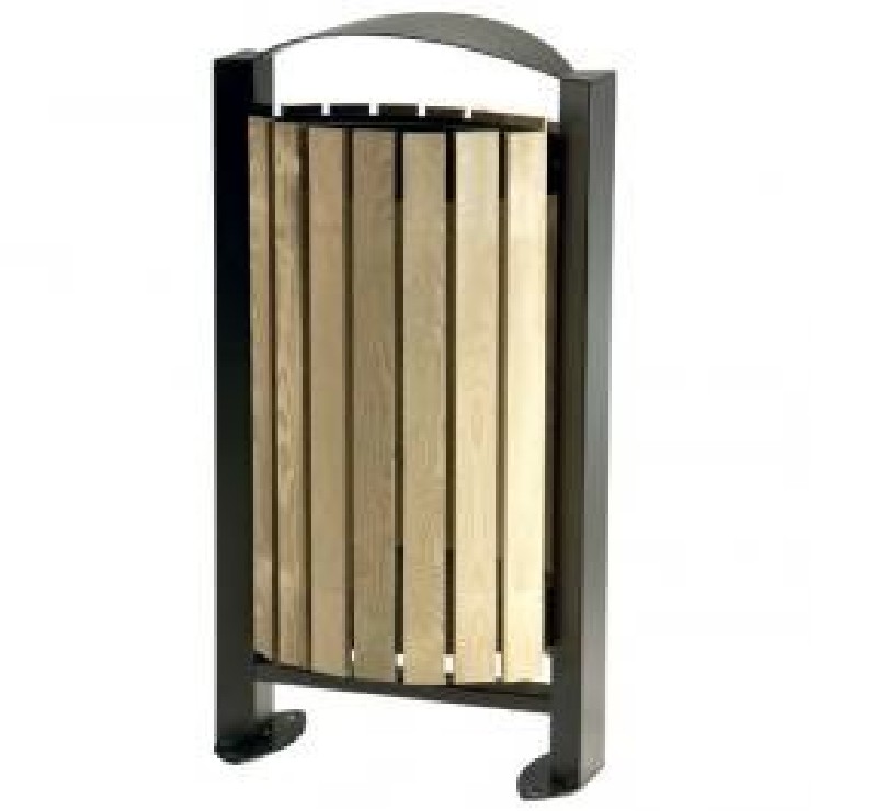 Corbeille sur pied bois 60L