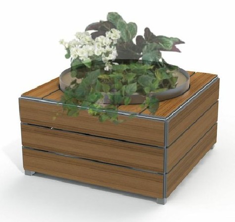 Jardinière carrée CAROLINE en stratifié
