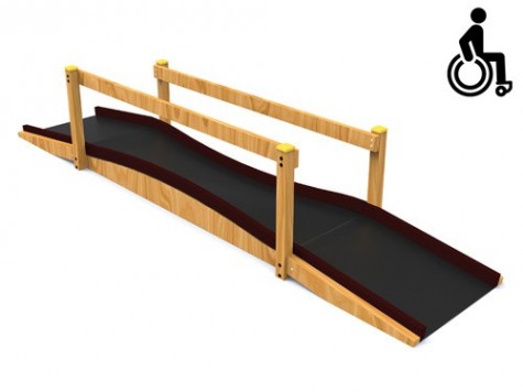 Jeux extérieurs pour enfants en fauteuil roulant