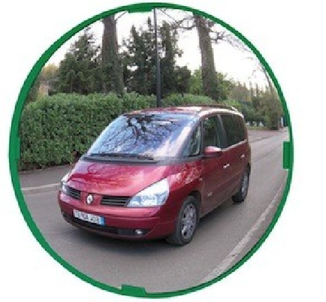 Miroir multi-usages cadre vert