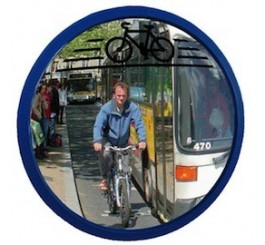 Miroir pour piste cyclable