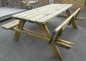 Lot de 2 tables pique-nique bois robuste