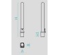 Potelet en inox avec fourreau