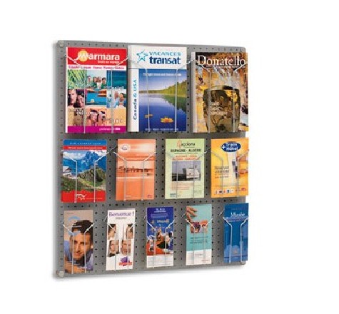 Présentoir mural de catalogues