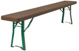 Banc pliant pour extérieur / intérieur : 220 x 30 x h 48 cm