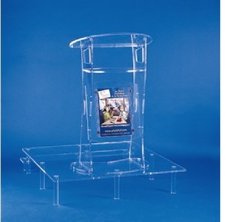 Podium en plexiglass pour pupitre