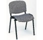 Chaise classique finition chromée et tissus M3 ou simili-cuir M2
