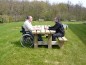 Table pique-nique bois rustique PMR