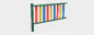 Barrière multicolore pour aires de jeux