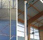 Paire de poteaux de volley aluminium scolaire à cabestan