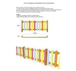 Barrière en bois et HPL