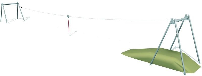 Tyrolienne métal 40 m sur colline