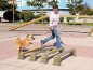 Saut en longueur canin