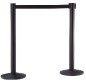 LOT 2 PILIERS NOIR AVEC CEINTURE RETRACTRACTABLE