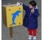 Corbeille daupin pour école maternelle (version murale)