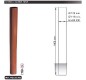 Lot de 10 potelets urbain corten