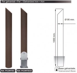 Lot de 10 potelets corten