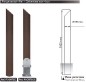 Lot de 10 potelets corten
