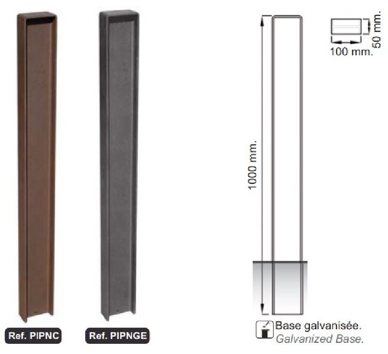 Lot de 10 potelets urbain finition imitation corten