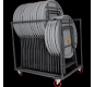 Chariot pour tables hautes rondes