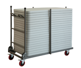 Chariot pour tables longueur 120 cm