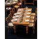 Table rustique démontable en bois d'orme