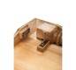 Table rustique démontable en bois d'orme