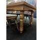 Table rustique démontable en bois d'orme
