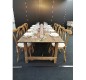 Table rustique pliante en pin massif
