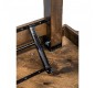 Table ronde pliante en bois d'orme