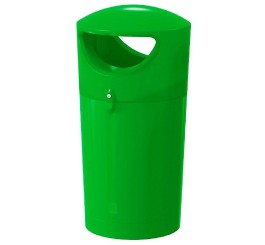 Poubelle de rue "citron vert" en polyéthylène 100 L