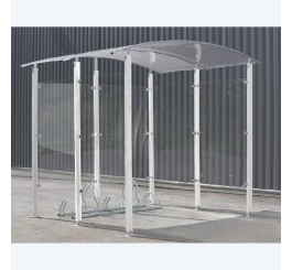 Abri vélos en métal et plexi