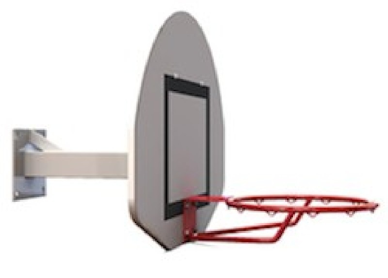 Paire de buts de Bascket mural fixe