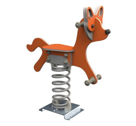 Le renard 3D jeu sur ressort