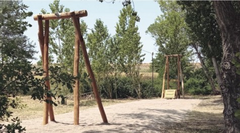 Tyrolienne bois de robinier 20 m