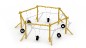 Balançoire de robin en hexagonale en bois de robinier