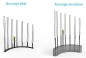 Jeu musical extérieur les cloches tubulaires forêt