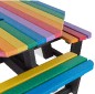 Table pique-nique octogonale en plastique recyclé