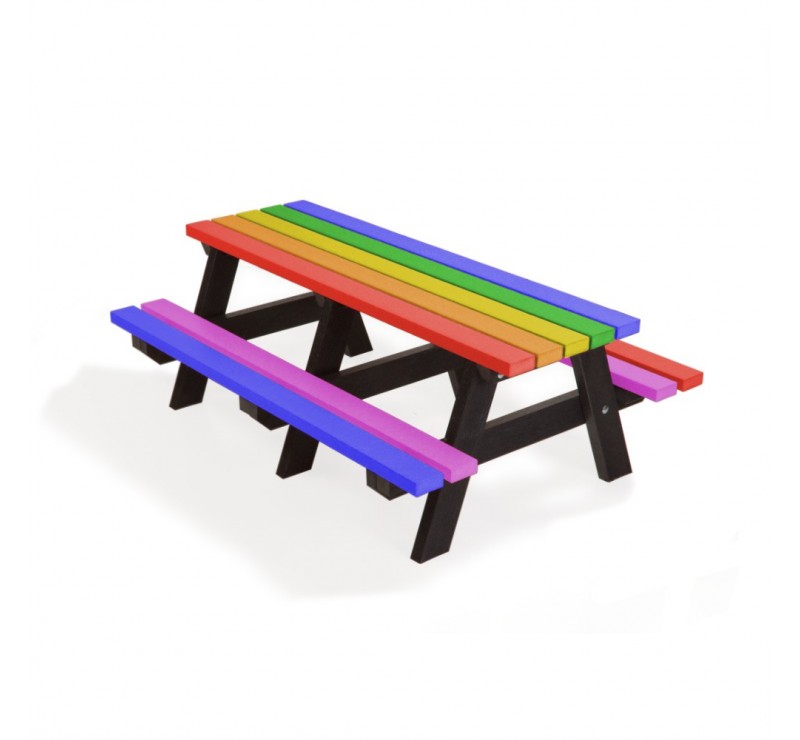 Table pique-nique en plastique recyclé pour jeunes enfants